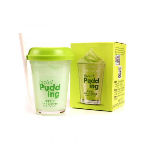 Маска для лица MENGKOU Facial Pudding Зеленый чай (очищающая, противовоспалительная), 100 г