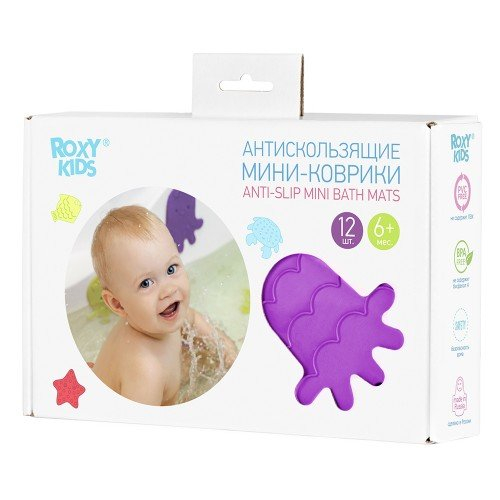 Мини- коврики Roxy-Kids для ванны 12 шт