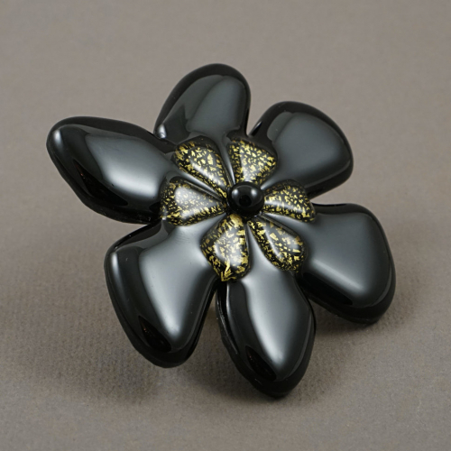 Кольцо Black flower