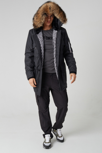 m08209fs-bb182 Куртка утепленная мужская (черный)