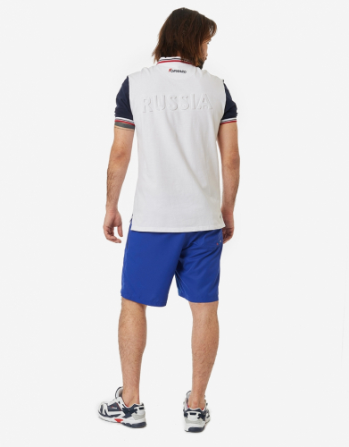 m13210g-wn191 Рубашка поло мужская (белый/синий)