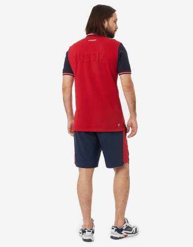 m13210g-rn191 Рубашка поло мужская (красный/синий)