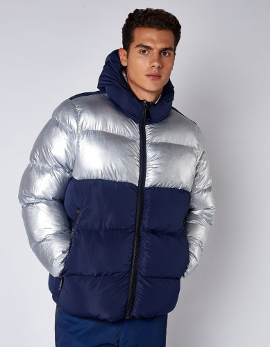 m08202fs-nd182 Куртка утепленная мужская (синий/серебро)