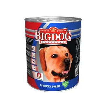 BIG DOG  850гр. ягненок с рисом