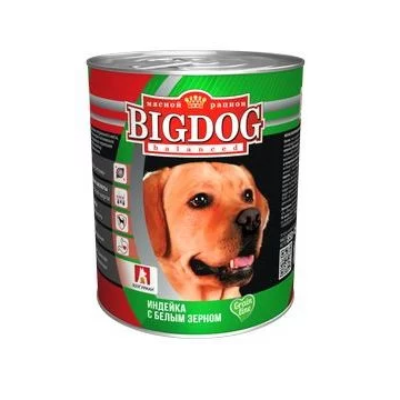 BIG DOG  850гр. индейка с белым зерном
