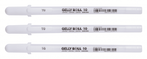 Набор белых гелевых ручек Gelly Roll 3 штуки (0.5мм) в блистере