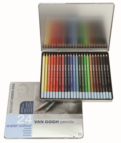 Набор акварельных карандашей Van Gogh Базовый 24 цвета в металлической упаковке