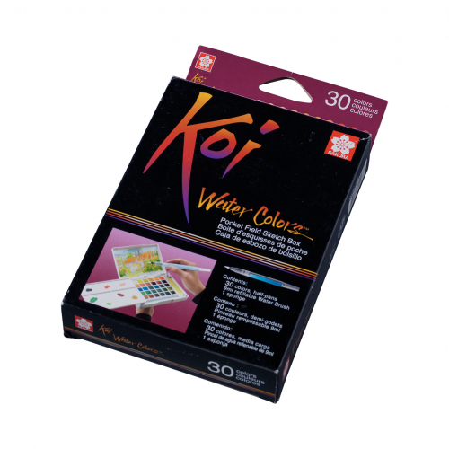 Набор акварельных красок Koi 30 цветов в пластиковой упаковке