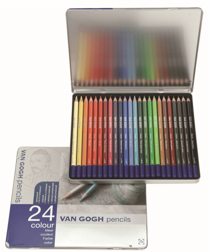 Набор цветных карандашей Van Gogh 24 цвета Базовый в металлической упаковке