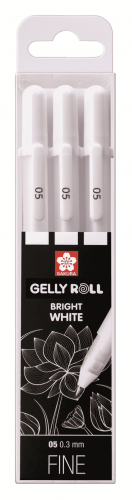 Набор белых гелевых ручек Gelly Roll 3 штуки (0.3мм) в блистере