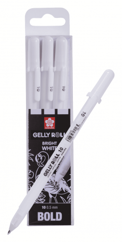 Набор белых гелевых ручек Gelly Roll 3 штуки (0.5мм) в блистере