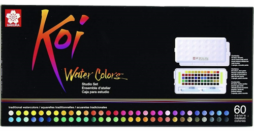 Набор акварельных красок Koi 60 кювет в пластиковой упаковке