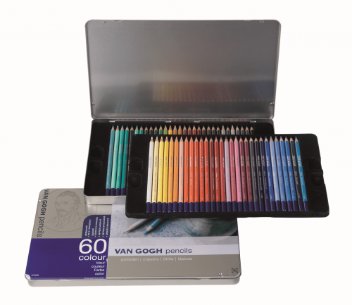 Набор цветных карандашей Van Gogh 60 цветов в металлической упаковке