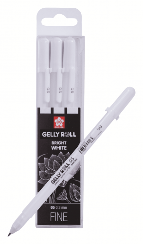 Набор белых гелевых ручек Gelly Roll 3 штуки (0.3мм) в блистере