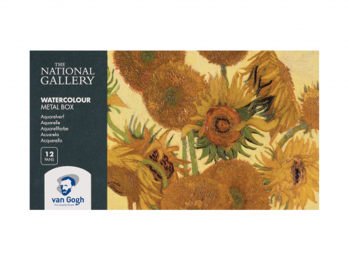 Набор акварельных красок Van Gogh National Gallery 12 кювет кисть металлический короб