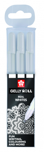 Набор гелевых ручек Gelly Roll 3 белые ручки в блистере
