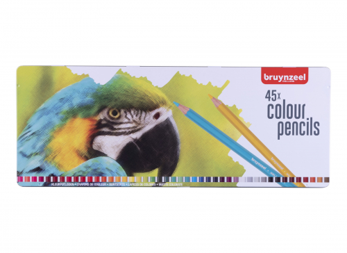 Набор цветных карандашей Bruynzeel 'Parrot' 45 цветов в металлической упаковке