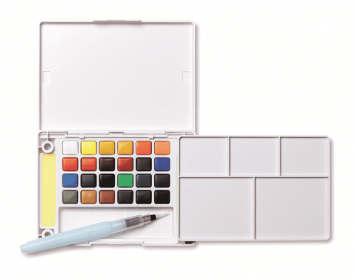 Набор акварельных красок Koi 24 цвета в пластиковой упаковке