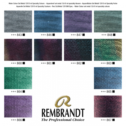 Набор акварельных красок Rembrandt Specialty 12 туб по 10мл в металлической упаковке