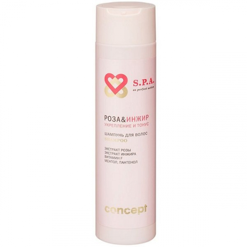 Concept Шампунь для волос Роза&Инжир Укрепление и тонус (Power&Tonus shampoo), 250 мл