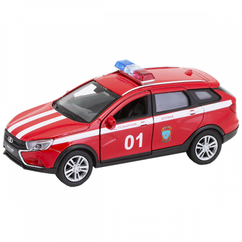 Игрушка модель машины 1:34-39 LADA VESTA SW CROSS пожарная охрана