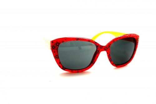 детские солнцезащитные очки - looks style 8876 красный желтый
