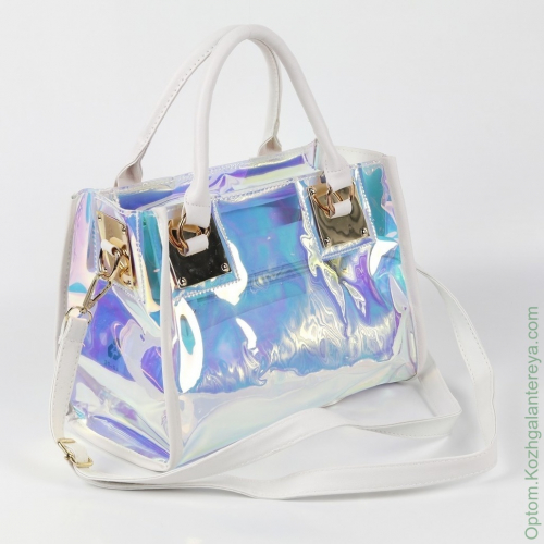 Женская сумка А-1 Прозрачная-Белый