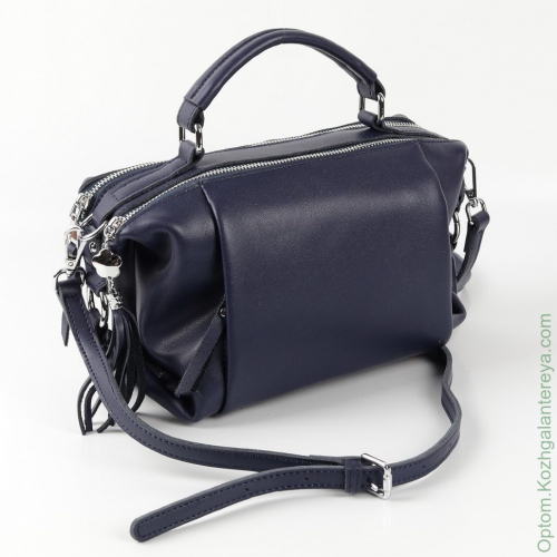 Женская кожаная сумка 1837-1 Матовый Блу