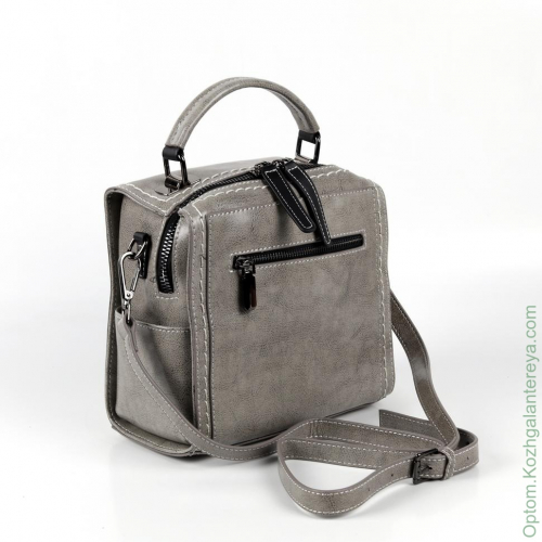 Женская кожаная сумка 18808 Серый
