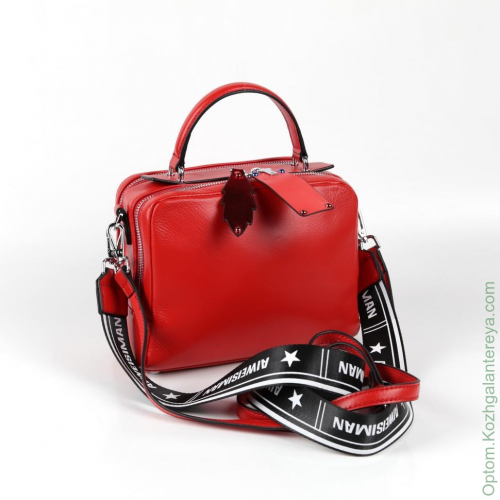 Женская кожаная сумка 231 Красный