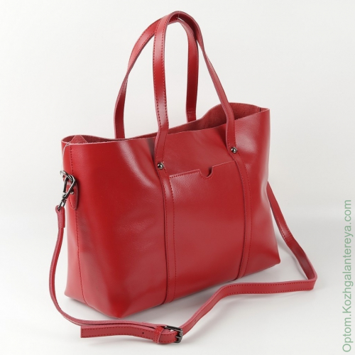 Женская кожаная сумка 1812 Красный