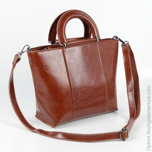 Женская кожаная сумка 18001 Браун 57-21