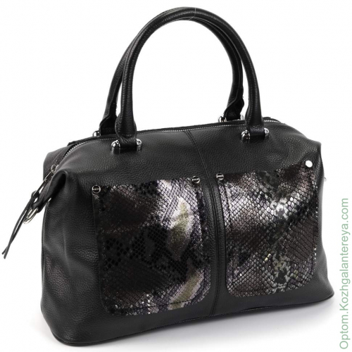 Женская кожаная сумка 1438-С Блек