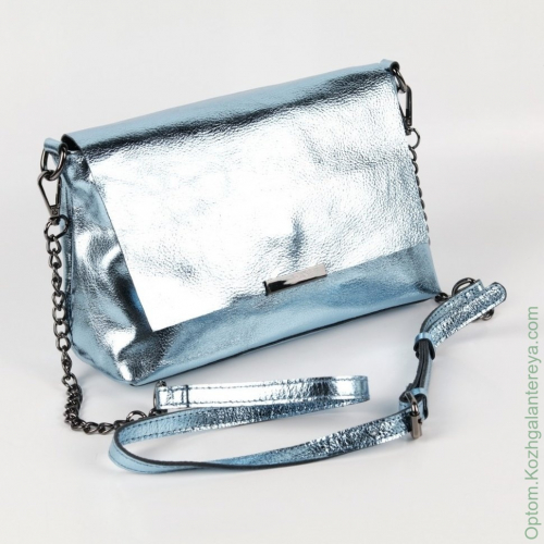 Женская кожаная сумка 201-L Лайт Блу