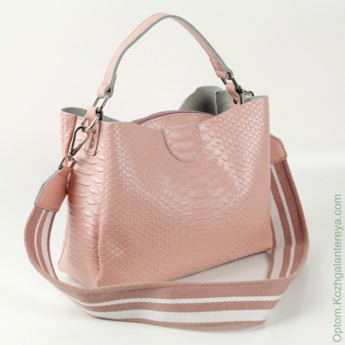 Женская кожаная сумка 1822 Пинк-1