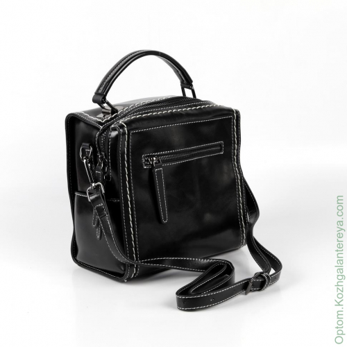 Женская кожаная сумка 18808 Черный