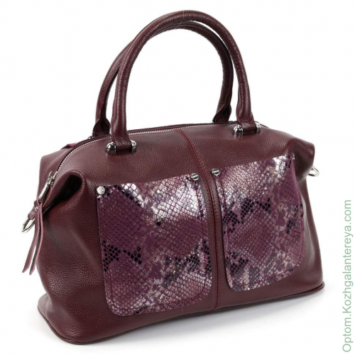Женская кожаная сумка 1438-С Вайн