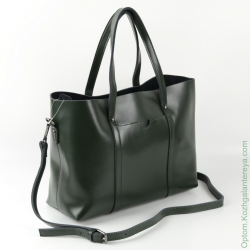 Женская кожаная сумка 1812 Темно-Зеленый