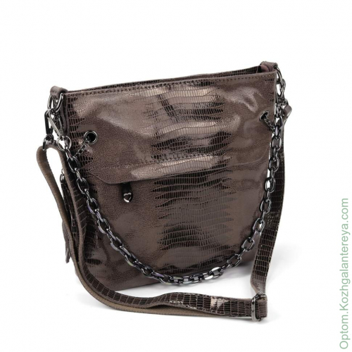 Женская кожаная сумка 3301-А238 Хаки(4)