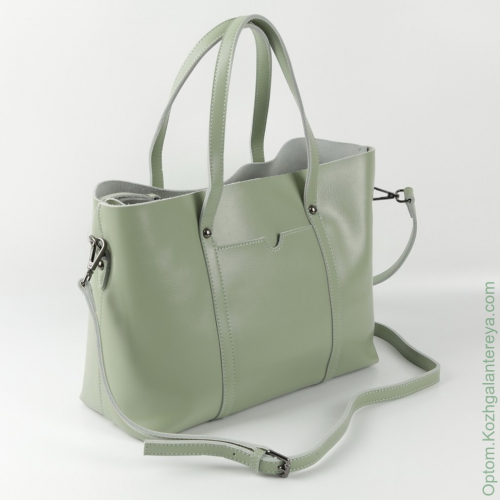 Женская кожаная сумка 1812 Светло-Зеленый