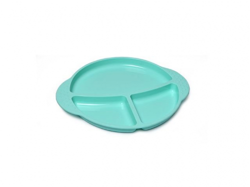 Плоская тарелка с разделителем  KIDS 25х21см (силикон)