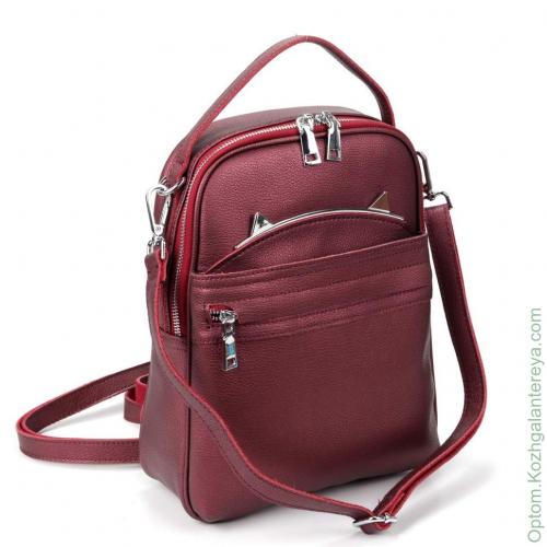 Женский кожаный рюкзак L-1121-208 Ред Вайн