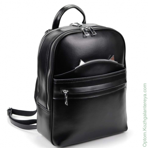 Женский кожаный рюкзак L-1054-220 Блек