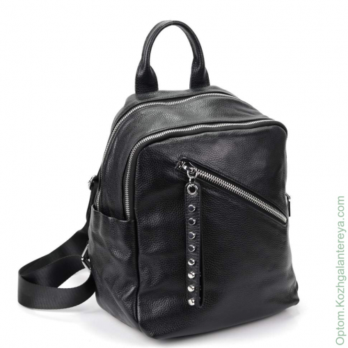 Женский кожаный рюкзак 678 Блек