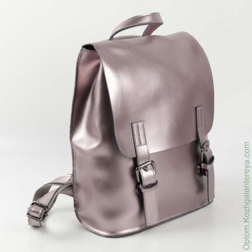 Женский кожаный рюкзак W264 Виолет Голд