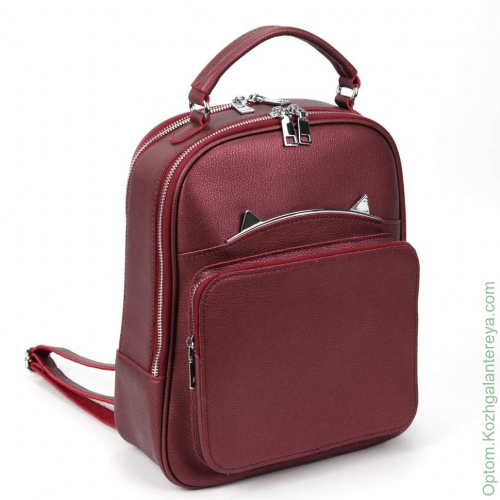 Женский кожаный рюкзак L-1115-208 Ред Вайн