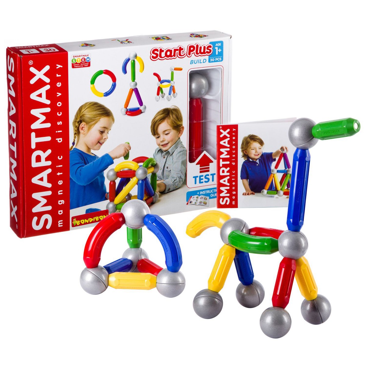 Магнитный конструктор SmartMax/ Bondibon, Основной (Basic) набор 30 дет., арт. SMX 310 .