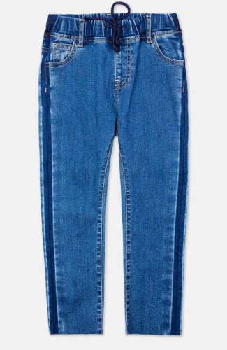 640   869Брюки текстильные джинсовые для девочек