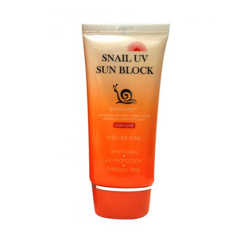 Солнцезащитный крем с экстрактом улиточного муцина Jigott Snail UV Sun Block Cream SPF 50, 70мл