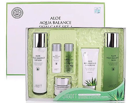 Набор увлажняющей косметики Jigott Aloe Aqua Balance Skin Care Set 4